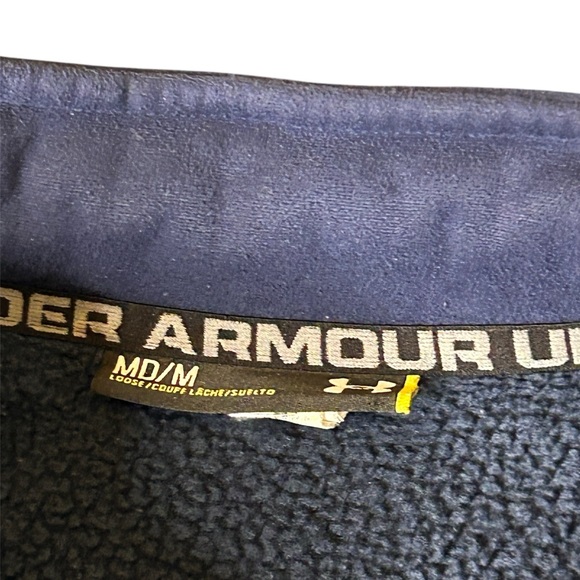Men’s Under Armour Fleece 1/4 Zip, Size Medium, Midnight Blue - Picture 5 of 5